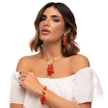 Carica l'immagine nel visualizzatore di Gallery, COLLANA RIGIDA RAMI DI CORALLO