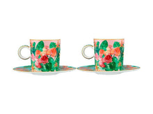 Carica l'immagine nel visualizzatore di Gallery, Maxwell&Williams - Teas & C's Tropicana Set 2 tazze caffè rosa con piattino
