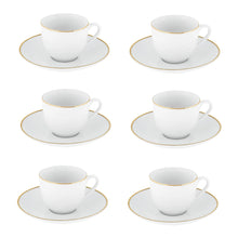Carica l&#39;immagine nel visualizzatore di Gallery, SET TAZZINE CAFFE&#39; GOLD CHIC 6 PZ
