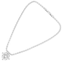 Carica l'immagine nel visualizzatore di Gallery, Collana rodiata con cubic zirconia Sku: 501077C

