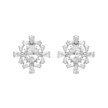 Carica l'immagine nel visualizzatore di Gallery, Orecchini rodiati con cubic zirconia Sku: 501077O
