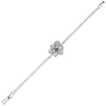 Carica l'immagine nel visualizzatore di Gallery, Bracciale rodiato con cubic zirconia Sku: 501272B
