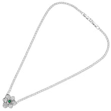 Carica l'immagine nel visualizzatore di Gallery, Collana rodiata con cubic zirconia Sku: 501272C
