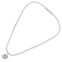 Carica l'immagine nel visualizzatore di Gallery, Collana rodiata con cubic zirconia 501277C
