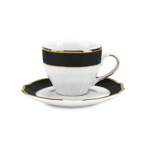 SET TAZZINE CAFFE' VIVIENNE NERO 6 PZ