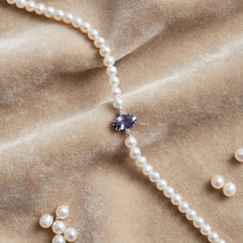 Carica l'immagine nel visualizzatore di Gallery, BRACCIALE PERLE 4-4,5MM CON QUARZO BLU
