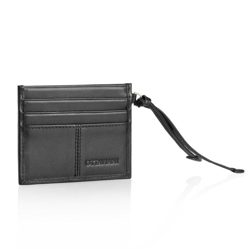 PORTA CARTE IN PELLE NERA 87667
