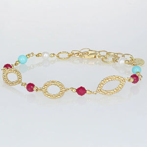 BRACCIALE CON AGATA E PERLA