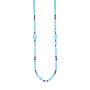 COLLANA IN PASTA DI TURCHESE E AMETISTA