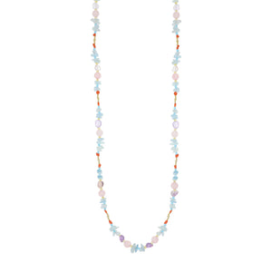 COLLANA CON ACQUAMARINA E QUARZO NIVY ESSENCE