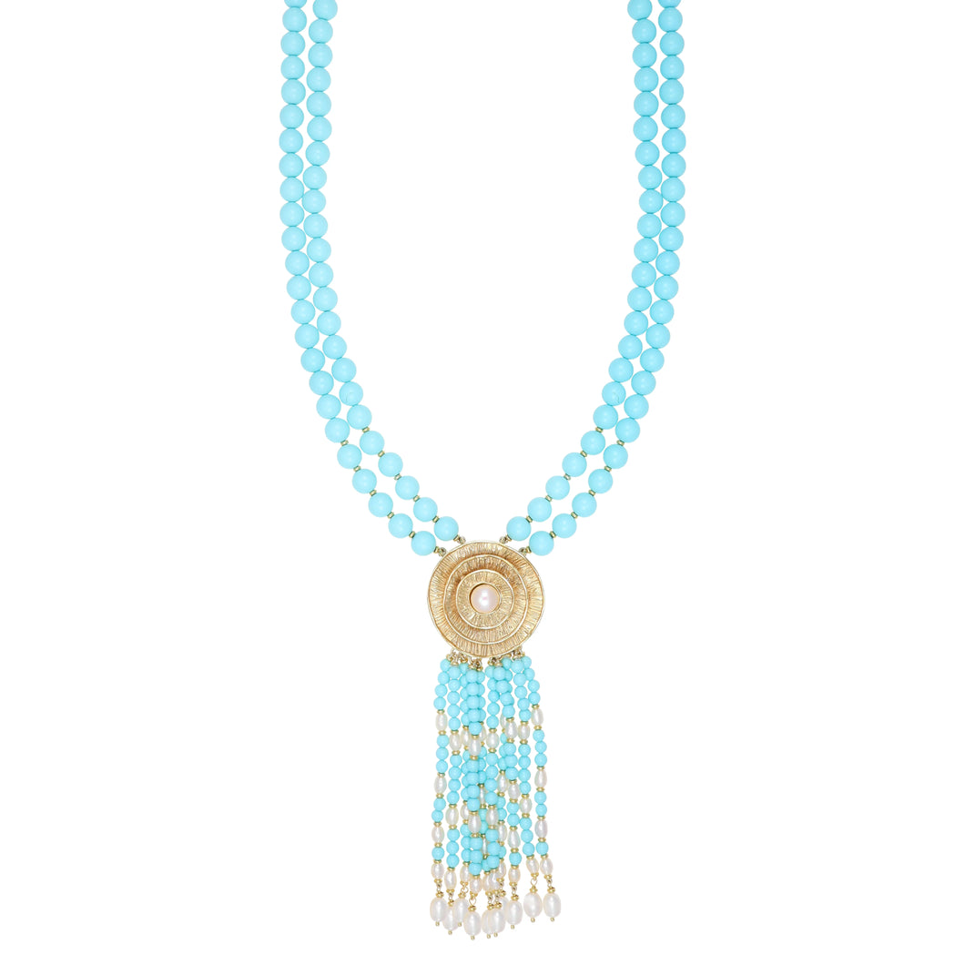 COLLANA PERLE E TURCHESE CLEA