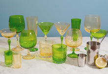 Carica l&#39;immagine nel visualizzatore di Gallery, SET 2 CALICI LONG DRINK JAZZ VERDE/GIALLO

