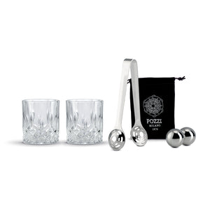 SET COCKTAIL CON SFERE E PINZA VERSIONE A TRASPARENTE
