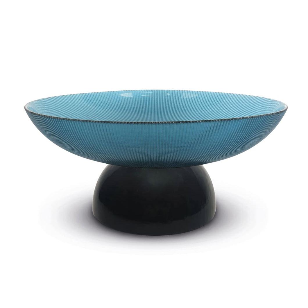 Centrotavola in vetro BICOLORE BLU-NERO