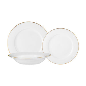 SET PIATTI WHITE GOLD 12 PZ