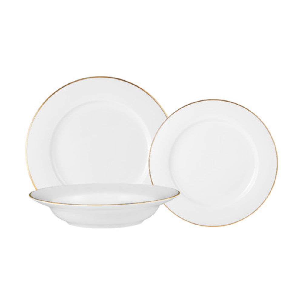 SET PIATTI WHITE GOLD 12 PZ