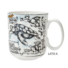 Carica l'immagine nel visualizzatore di Gallery, TAZZA DA TE' MUG TARTARUGA GIOVANNI RASPINI PER LA PORCELLANA BIANCA - COLLEZIONE EDEN (400 ML)
