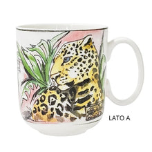 Carica l'immagine nel visualizzatore di Gallery, TAZZA DA TE' MUG LEOPARDO GIOVANNI RASPINI PER LA PORCELLANA BIANCA - COLLEZIONE EDEN (400 ML)
