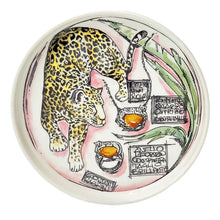 Carica l'immagine nel visualizzatore di Gallery, SVUOTATASCHE / PIATTINO LEOPARDO GIOVANNI RASPINI PER LA PORCELLANA BIANCA - COLLEZIONE EDEN (21 CM)
