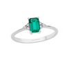 Anello in Oro Diamanti e Smeraldo Ottagonale della Collezione Storia di Luce
