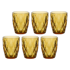 SET 6 BICCHIERI AMBER DIAMOND