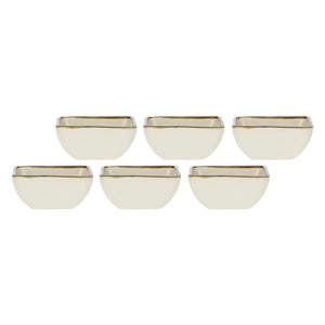 SET 6 CIOTOLINE QUADRATE CONCERTO AVORIO