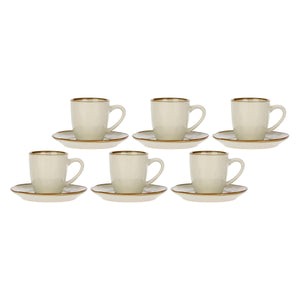SET TAZZINE CAFFE' CONCERTO AVORIO 6 PZ