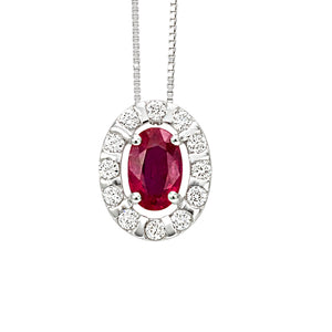 COLLANA RUBINO E DIAMANTI