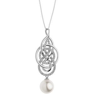 COLLANA DIAMANTI CON PERLE