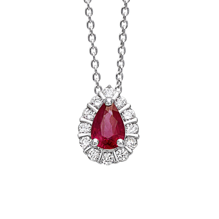 COLLANA RUBINO E DIAMANTI