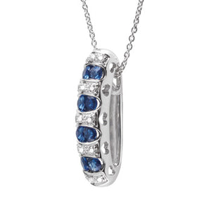 COLLANA DIAMANTI E ZAFFIRI